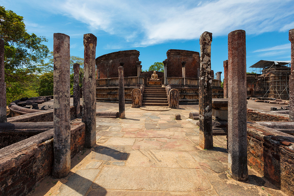 Ancient Vatadage Buddhist stupa in ancient city Polonnaruwa Sri Lanka by Dmitry Rukhlenko