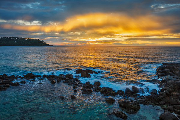 Ocean sunset. Mirissa Sri Lanka by Dmitry Rukhlenko