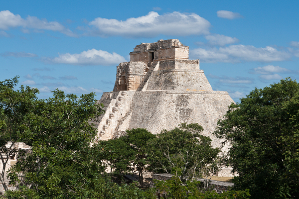 Mayan pyramid Pyramid of the Magician Adivino in Uxmal Mexic by Dmitry Rukhlenko