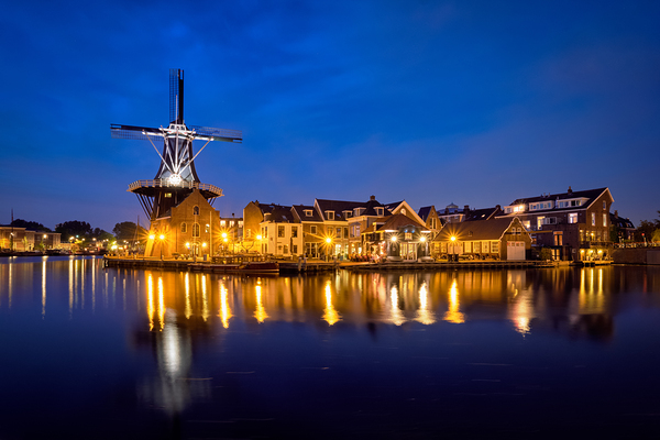 Harlem landmark windmill De Adriaan on Spaarne river. Harlem by Dmitry Rukhlenko
