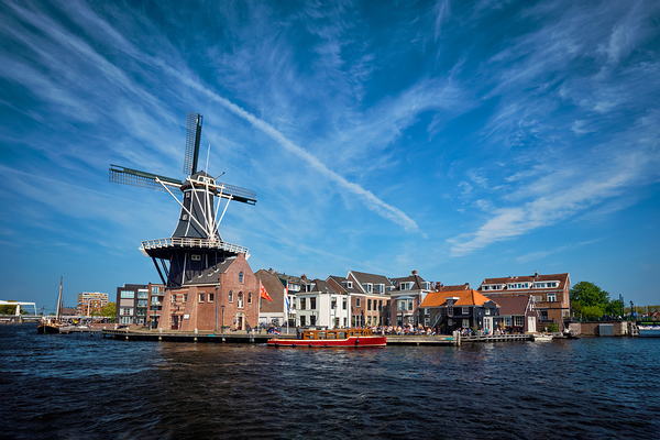 Harlem landmark windmill De Adriaan on Spaarne river. Harlem by Dmitry Rukhlenko