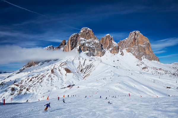 Ski resort in Dolomites Italy by Dmitry Rukhlenko