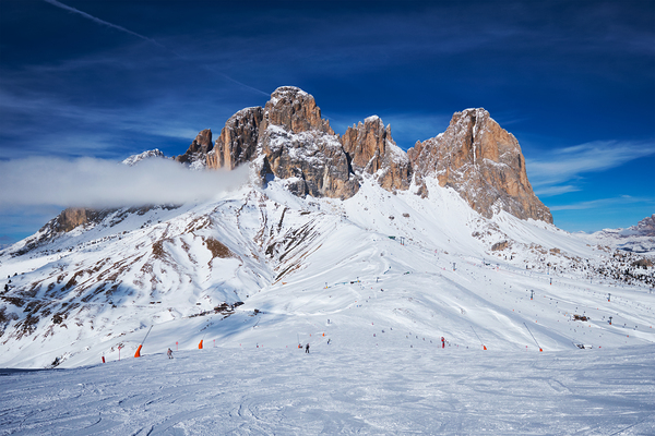 Ski resort in Dolomites Italy by Dmitry Rukhlenko