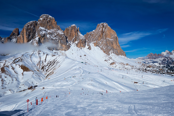 Ski resort in Dolomites Italy by Dmitry Rukhlenko