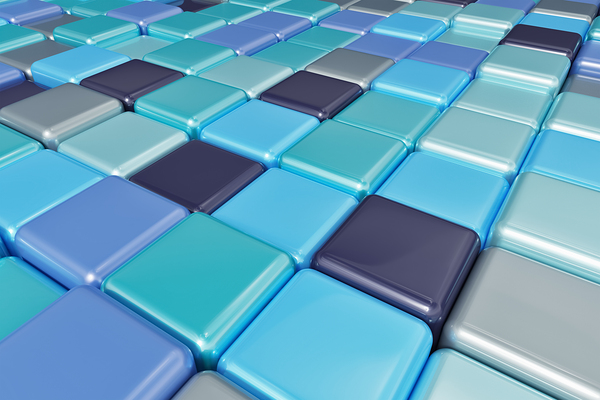 Abstract background of multicolored colorful cubes by Dmitry Rukhlenko