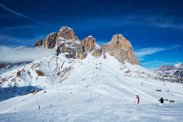 Ski resort in Dolomites Italy by Dmitry Rukhlenko
