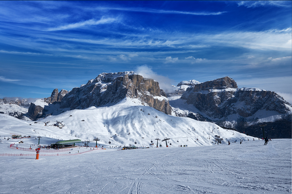 Ski resort in Dolomites Italy by Dmitry Rukhlenko