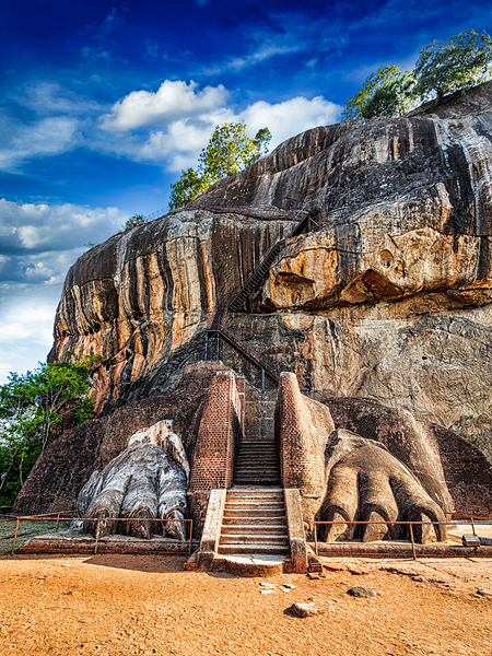 Lion paws pathway on Sigiriya rock Sri Lanka by Dmitry Rukhlenko