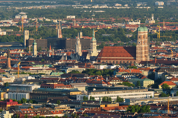 Aerial view of Munich. Munich Bavaria Germany by Dmitry Rukhlenko