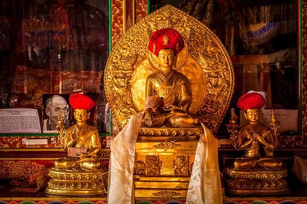 Buddha statue in Lamayuru monastery Ladakh India by Dmitry Rukhlenko