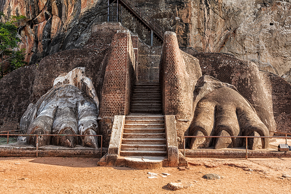 Lion paws pathway on Sigiriya rock Sri Lanka by Dmitry Rukhlenko