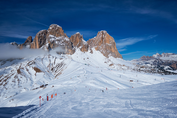 Ski resort in Dolomites Italy by Dmitry Rukhlenko