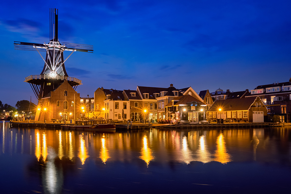 Harlem landmark windmill De Adriaan on Spaarne river. Harlem by Dmitry Rukhlenko