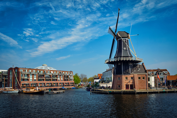 Harlem landmark windmill De Adriaan on Spaarne river. Harlem by Dmitry Rukhlenko