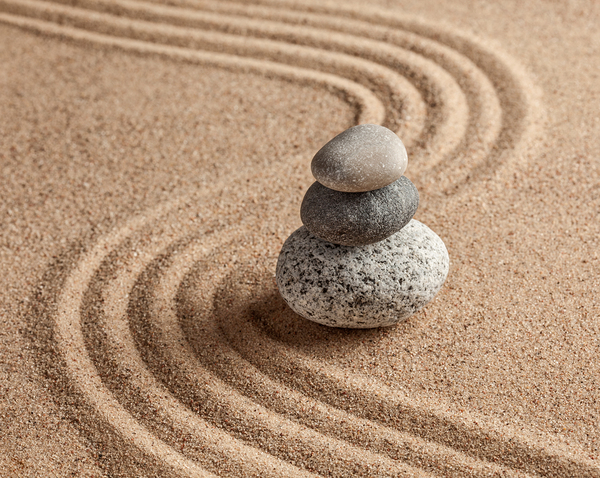 Japanese Zen stone garden by Dmitry Rukhlenko