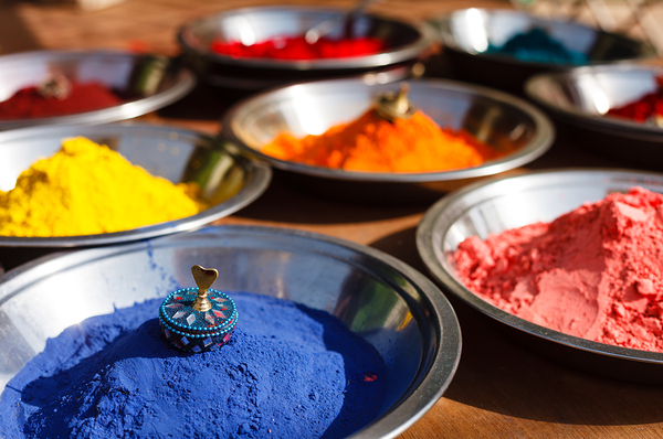 Kumkum powder India by Dmitry Rukhlenko