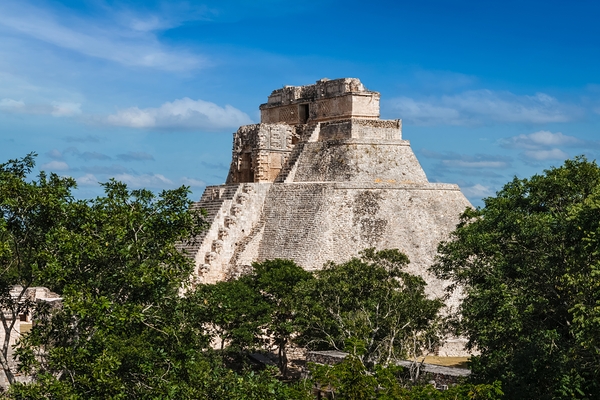 Mayan pyramid Pyramid of the Magician Adivino in Uxmal Mexic by Dmitry Rukhlenko