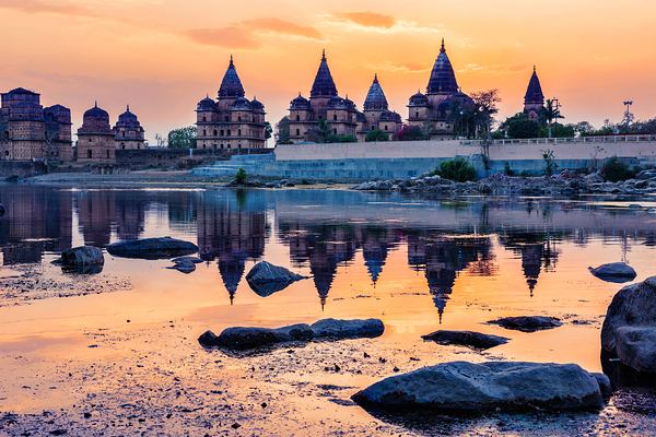 Royal cenotaphs of Orchha Madhya Pradesh India by Dmitry Rukhlenko