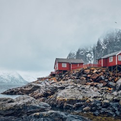 Hamnoy fishing village on Lofoten Islands Norway