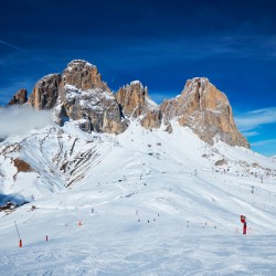 Ski resort in Dolomites Italy