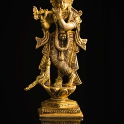 Krishna statue on white