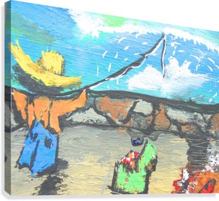 Boy Fishing Canvas Print