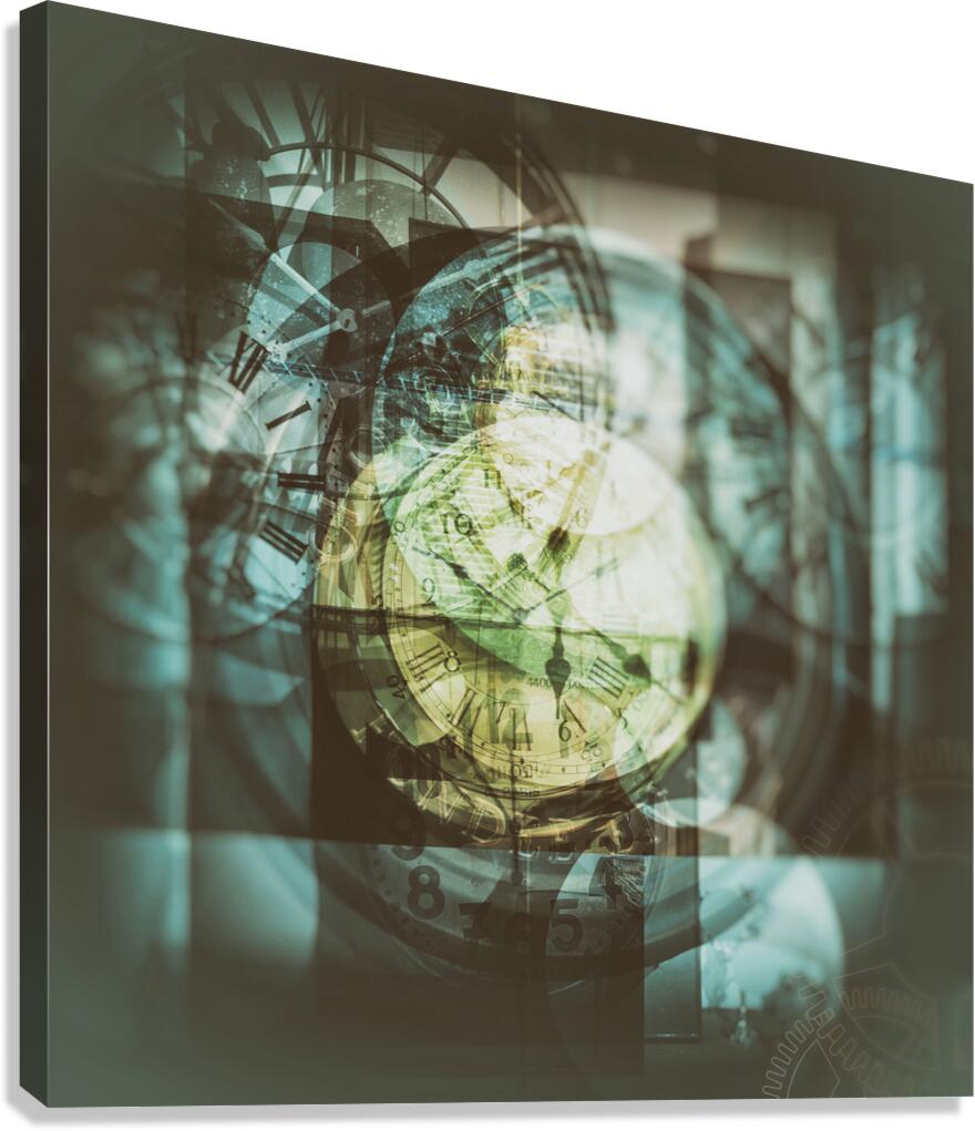 multi exposure clock   Canvas Print