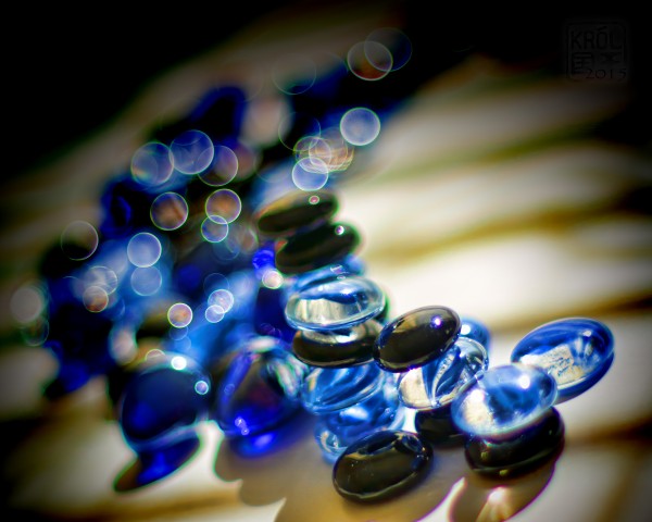 Blue Mosaic Glass Gems by Richard Krol