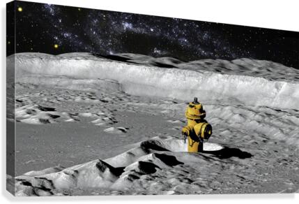 Space Fire Hydrant Canvas Print