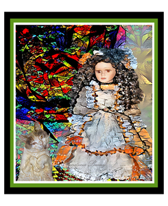 Doll and Kitten Abstract