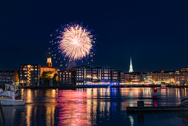 Portsmouth NH Fireworks by Live Free Photo Art