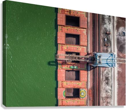 Bulk Carrier Offloading Canvas Print