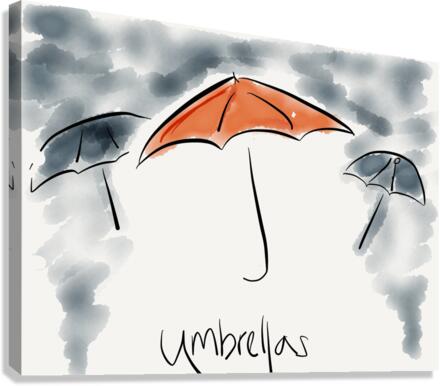 Umbrellas Canvas Print