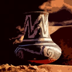 ANCIENT ANAZI POT DISCOVERED IN ARIZONA PHOTO ABSTRACT