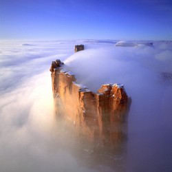 MONUMENT VALLEY IN CLOUDS