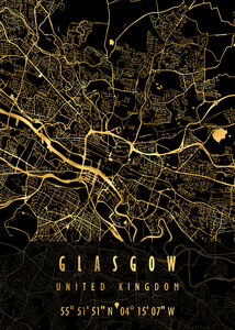 GLASGOW MAP UNITED KINGDOM