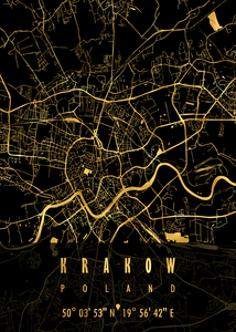 KRAKOW MAP POLAND