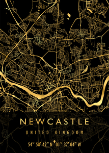 NEWCASTLE MAP UNITED KINGDOM