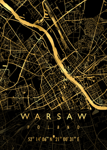 WARSAW MAP POLAND