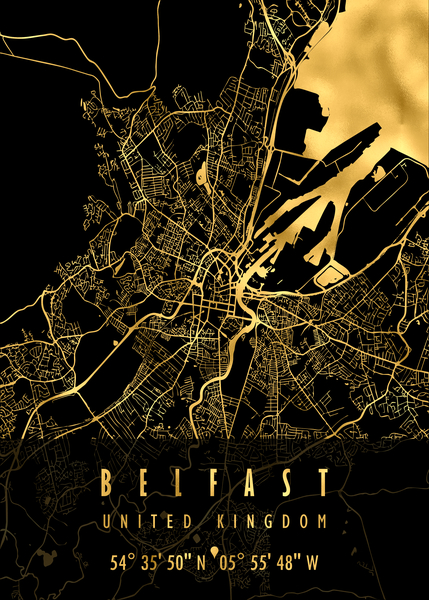 Belfast Map United Kingdom by Mapolis