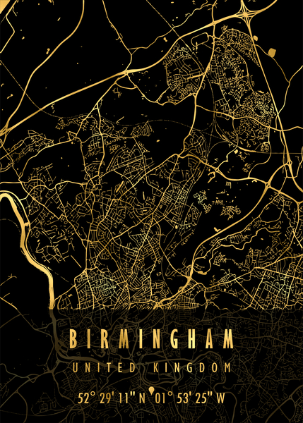 Birmingham Map United Kingdom by Mapolis