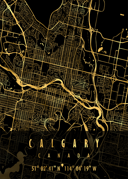 CALGARY MAP CANADA by Mapolis