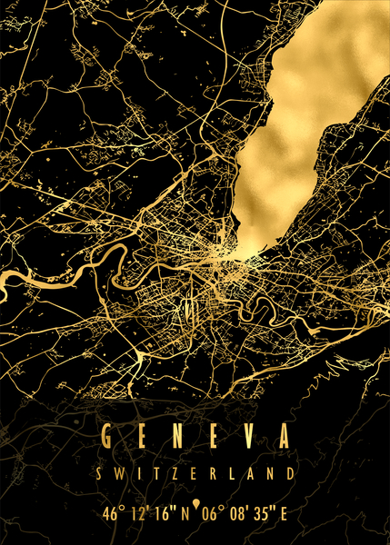 GENEVA MAP SWITZERLAND by Mapolis