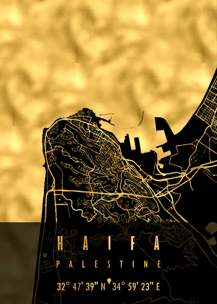 HAIFA MAP PALESTINE by Mapolis