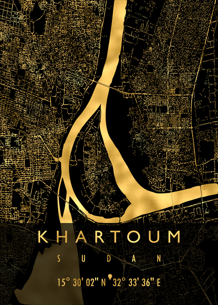 KHARTOUM MAP SUDAN by Mapolis