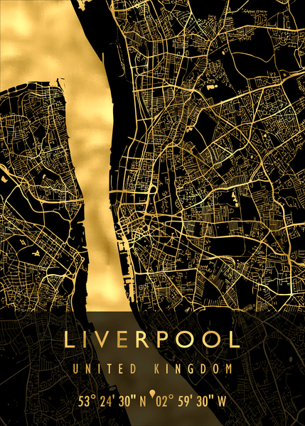 LIVERPOOL MAP UNITED KINGDOM by Mapolis