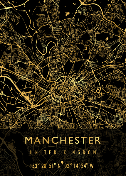 MANCHESTER MAP UNITED KINGDOM by Mapolis