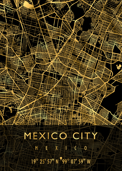 MEXICO CITY MAP MEXICO by Mapolis