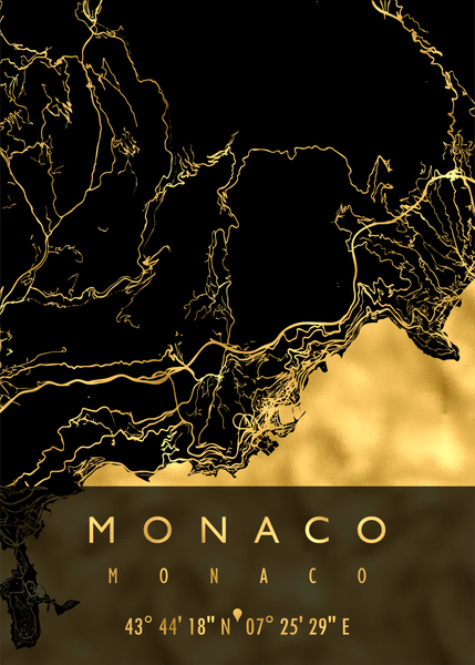 MONACO CITY MAP Print