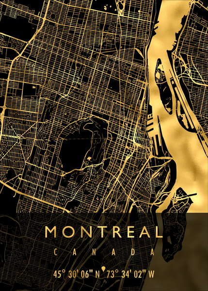 MONTREAL MAP CANADA Print